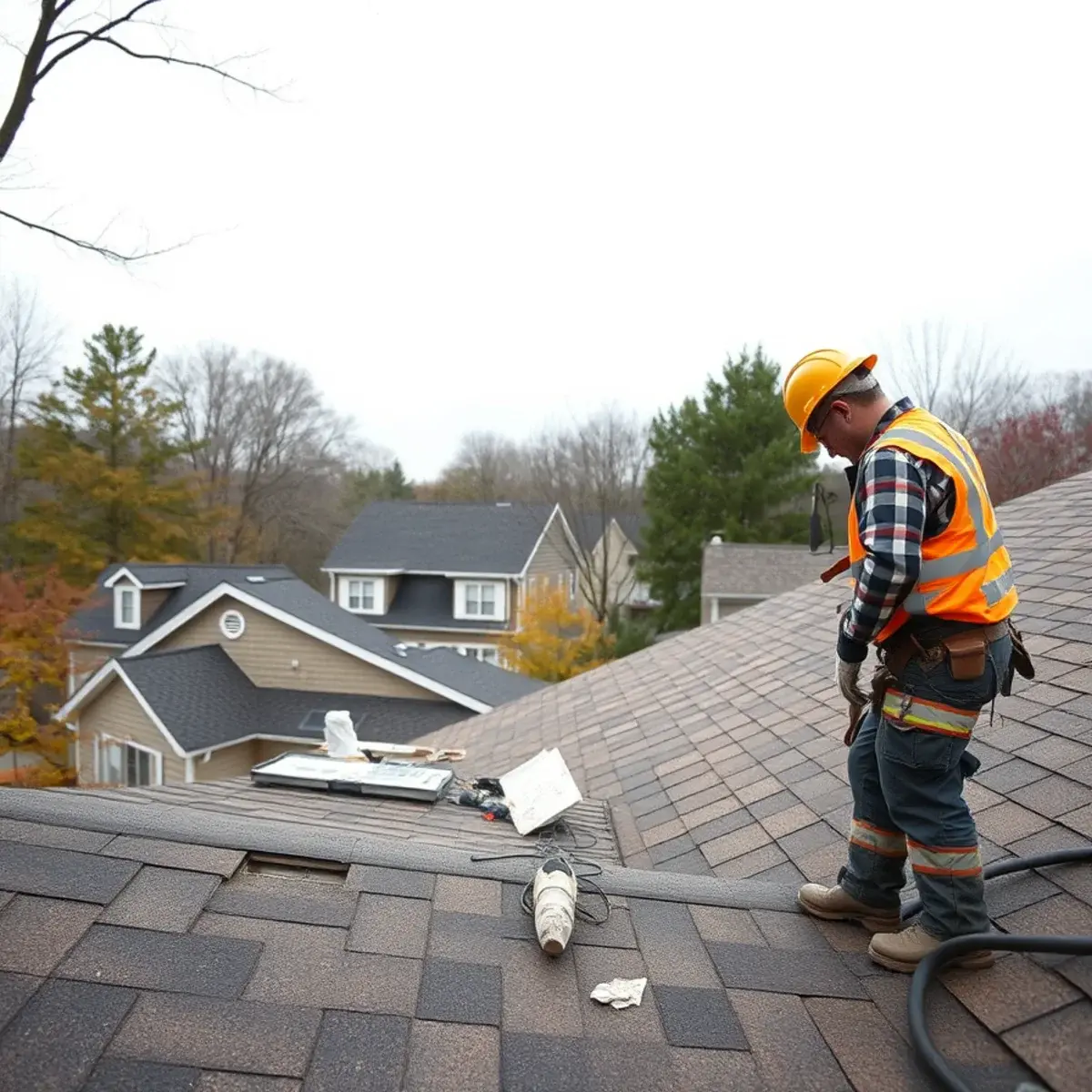 Storm damage roof repair near Walden, NY