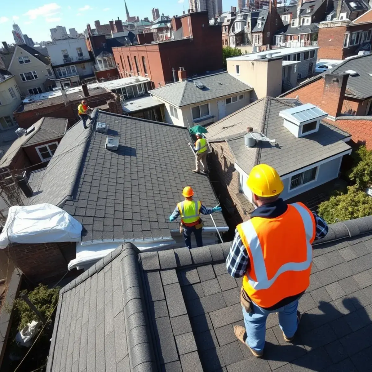 Roof replacement project near Washington Heights, NY