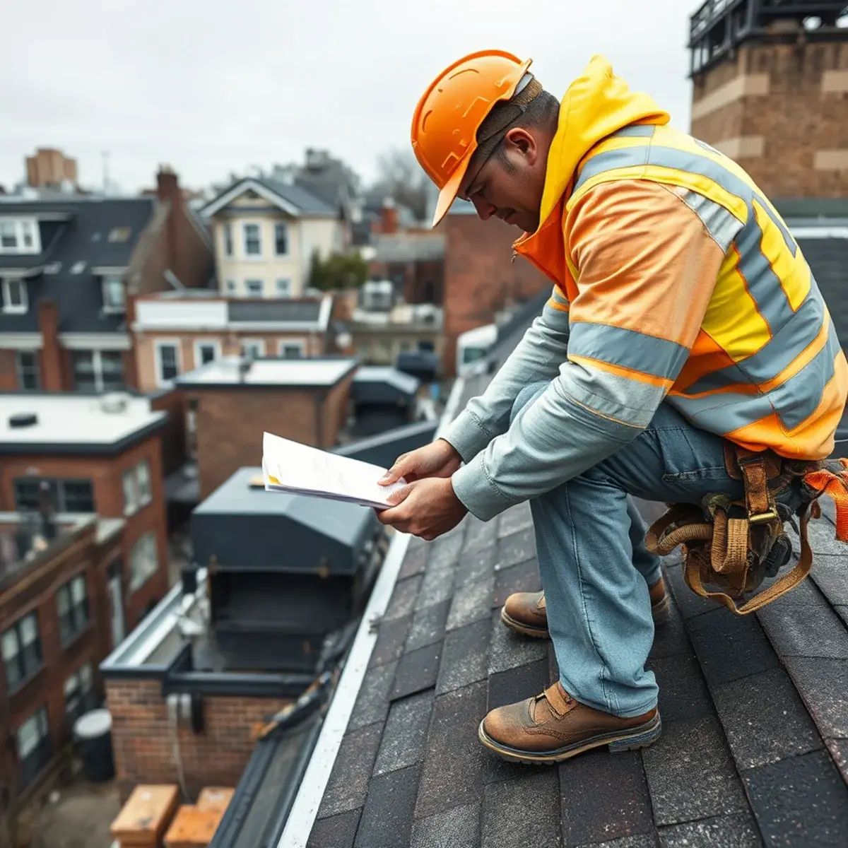 Storm damage roof repair near Washington Heights, NY