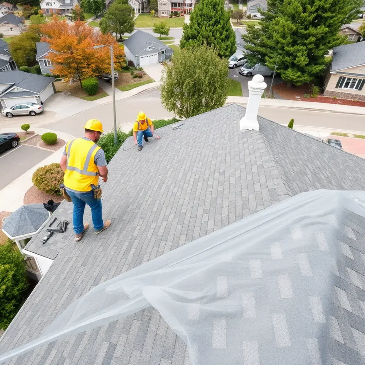 Roof replacement project near West Babylon, NY