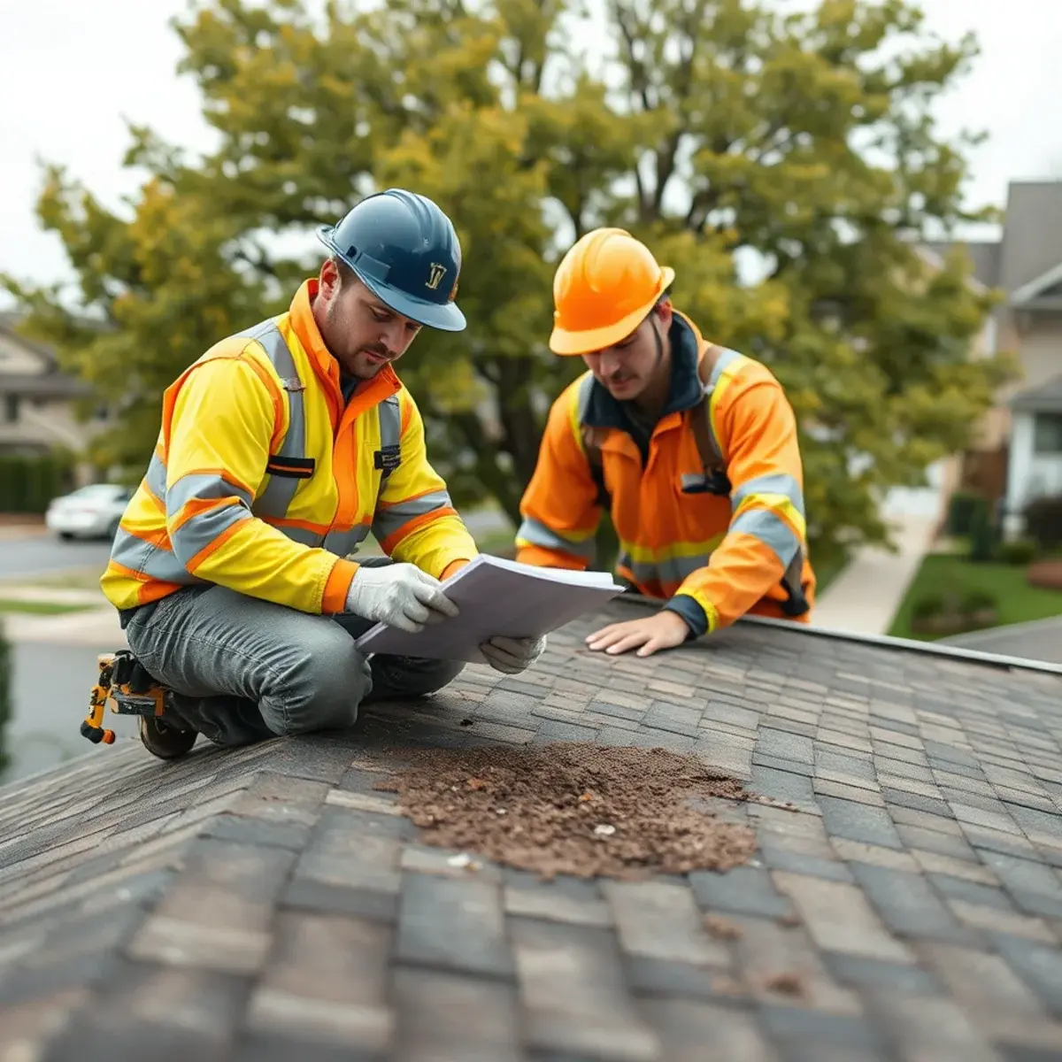 Storm damage roof repair near West Babylon, NY