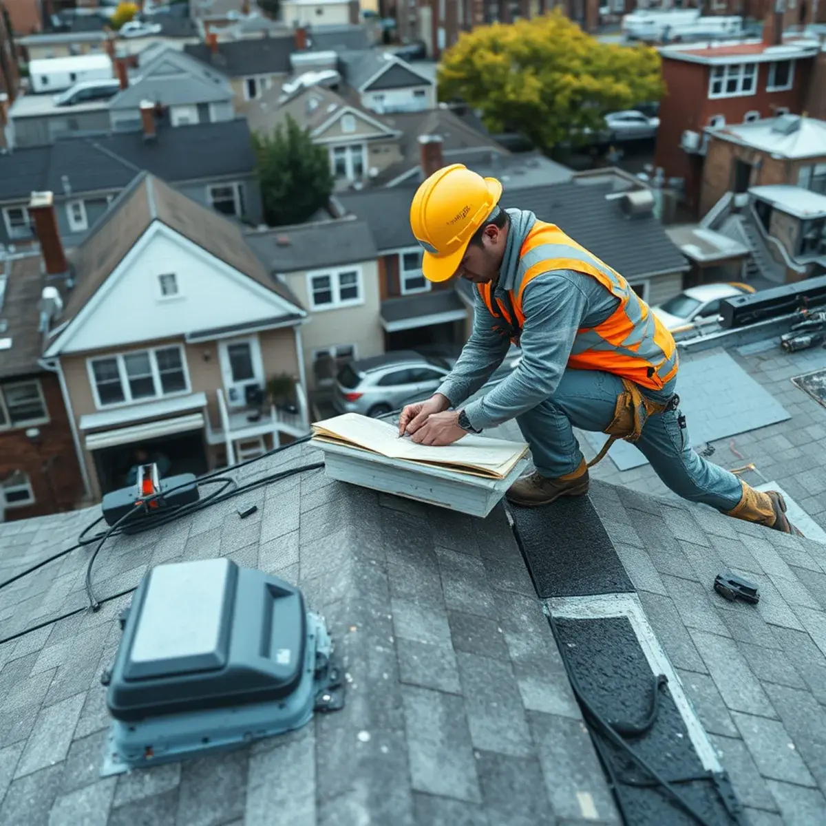 Storm damage roof repair near West Brighton, NY