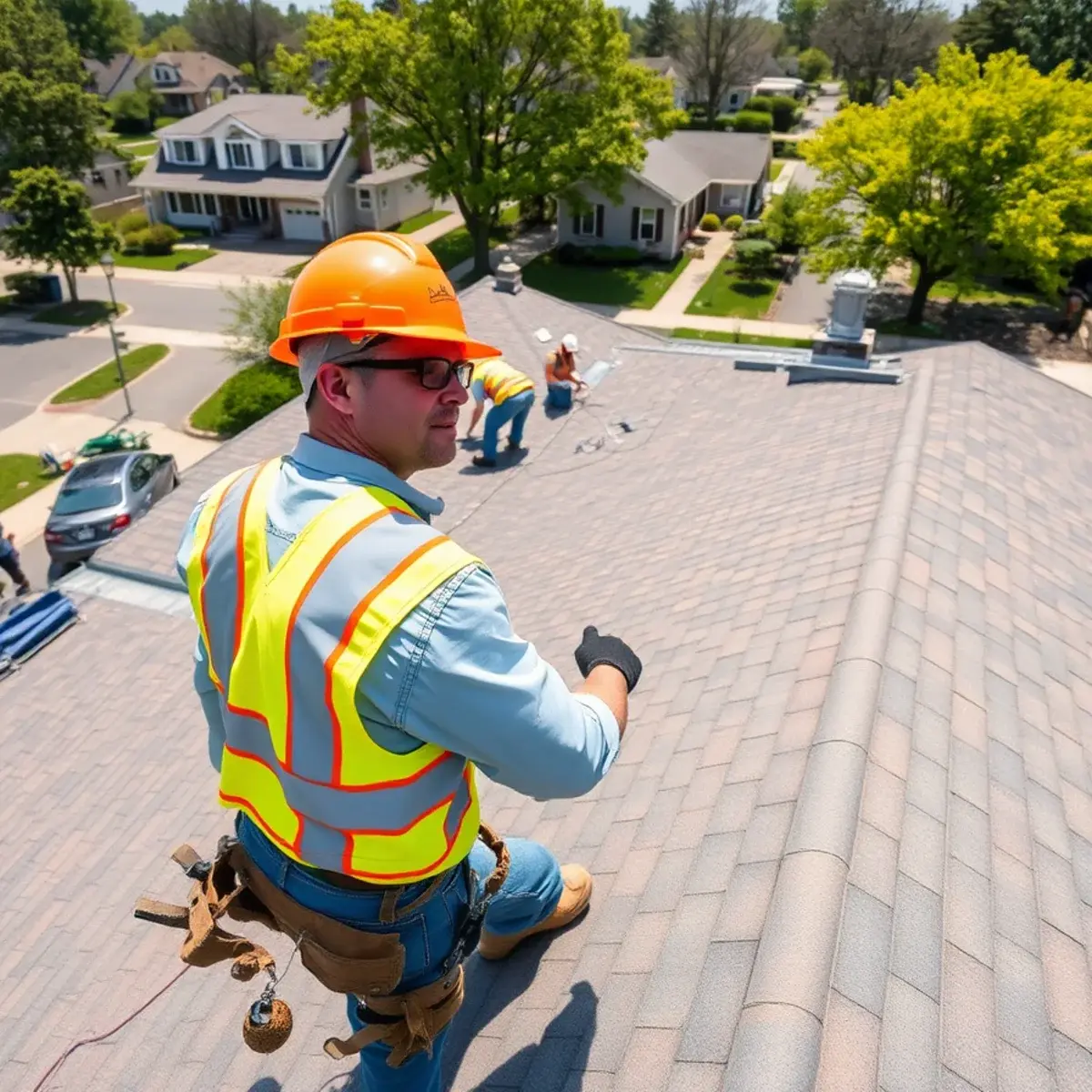 Roof replacement project near Woodbury, NY