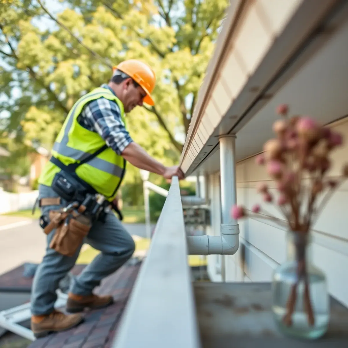 Gutter protection and roof drainage work near Woodbury, NY