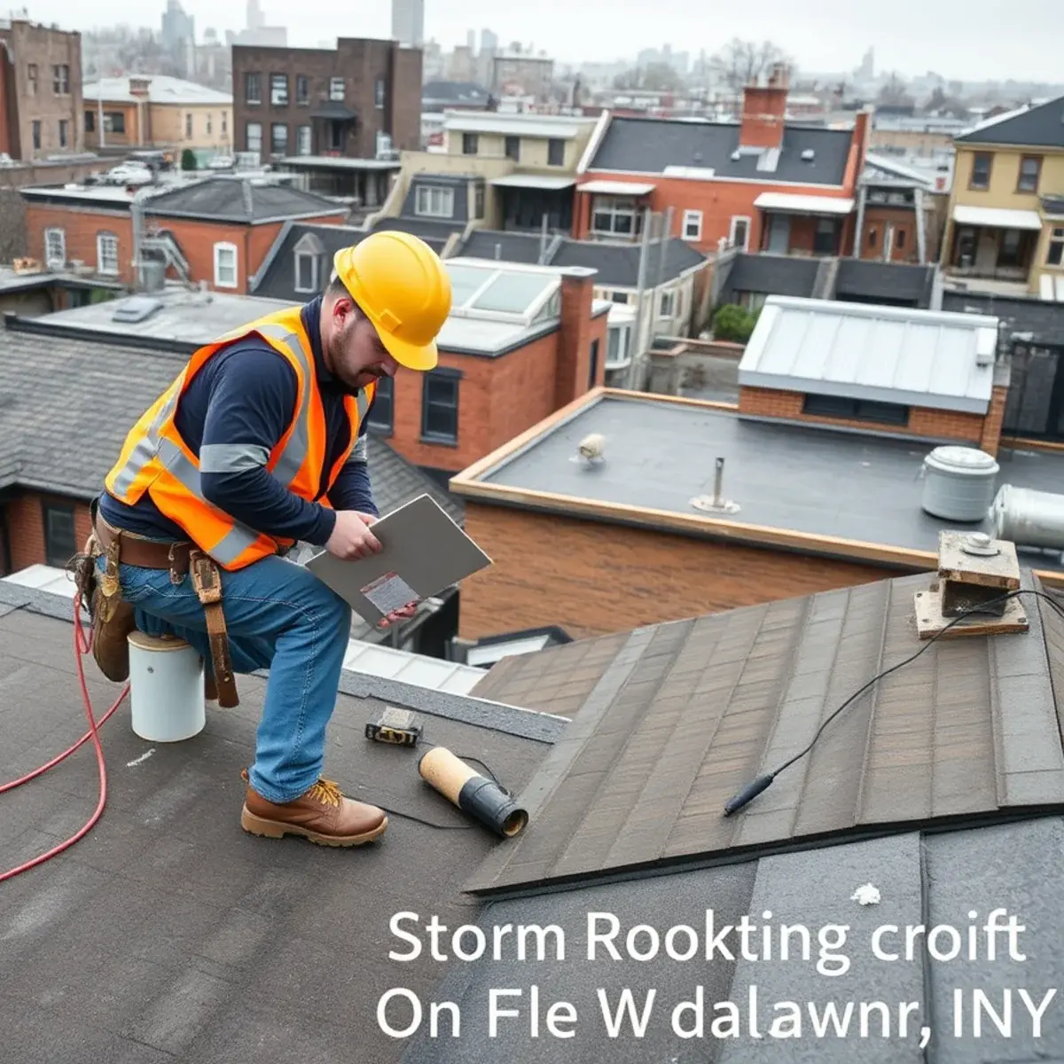 Storm damage roof repair near Woodlawn, NY